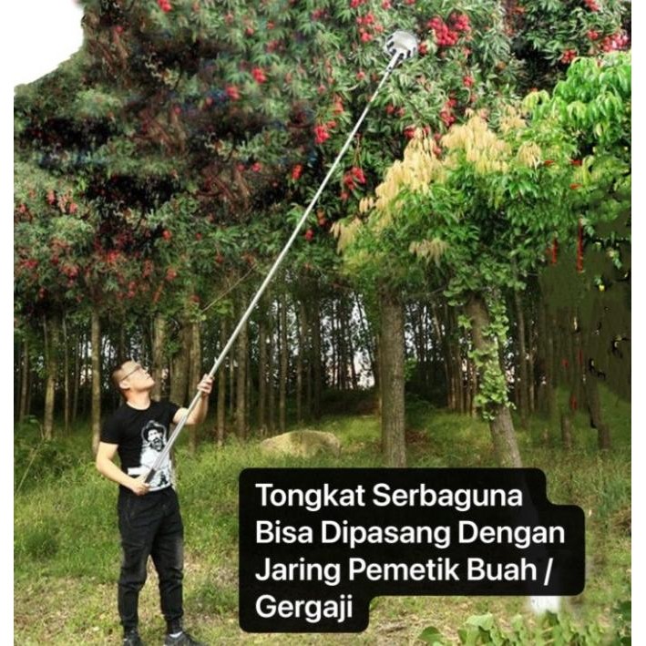 Tongkat 5 Meter Pemetik Buah Teleskopik Serbaguna Dengan Sabit Co