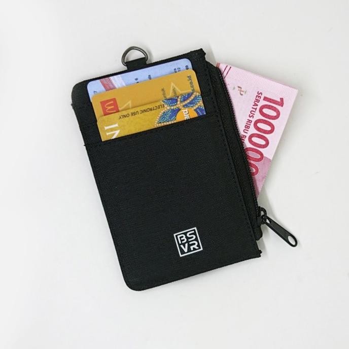 

ready ID card holder / dompet id card & tali gantungan - black murah