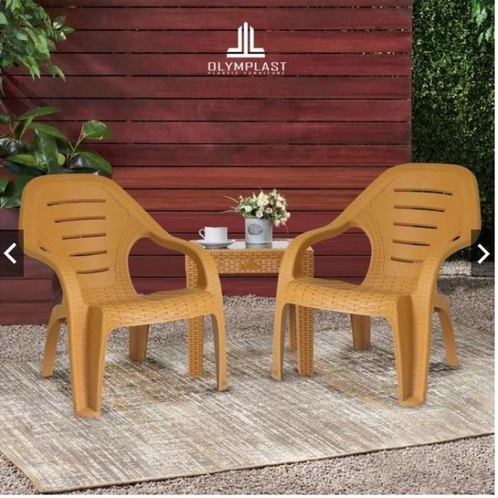 Murah Set Meja Kursi Santai Plastik Olymplast OL 509 508 Rotan + Meja