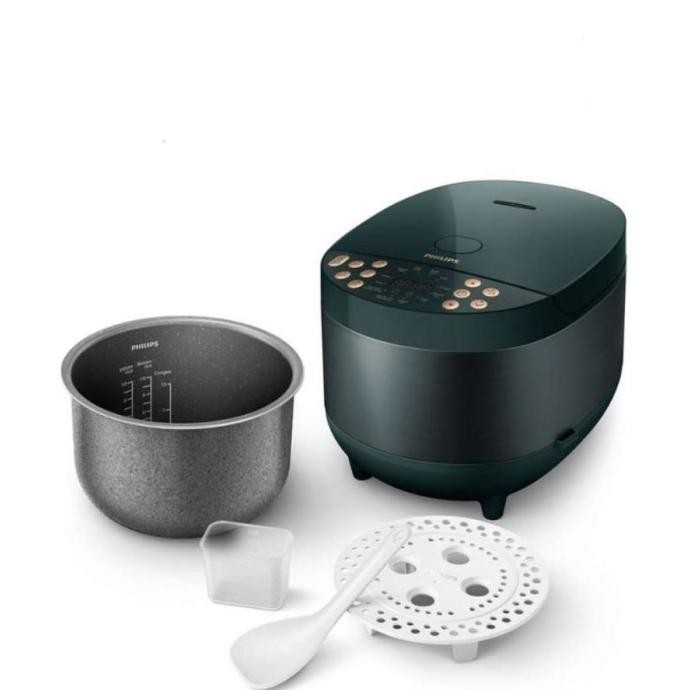 Murah Magic Com Rice Cooker Philips Digital Hd 4515 18 Fungsi Green Forest 2.0 Liter