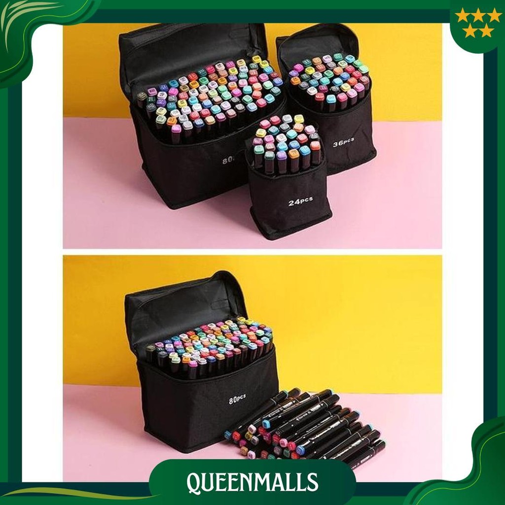 

Wd Touchfive 120Pcs Warna Sketsa Spidol Umum General Marker Set Animation Markers / Sketch Twin Market Set Spidol Gratis Ongkir