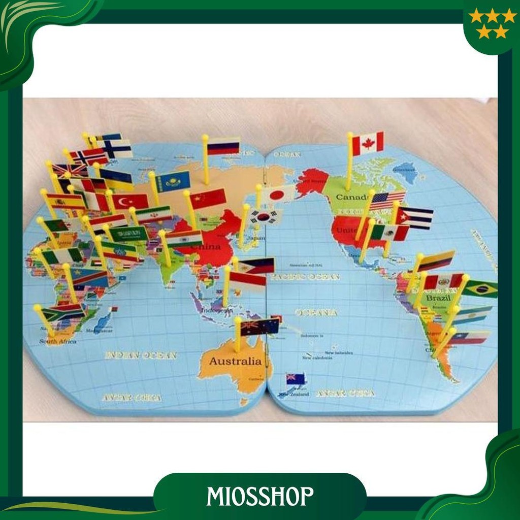 

Wd Map Of The World English / Knowledge Of The World / Peta Dunia / Peta Bendera Kayu Mw02 Promo 4.4