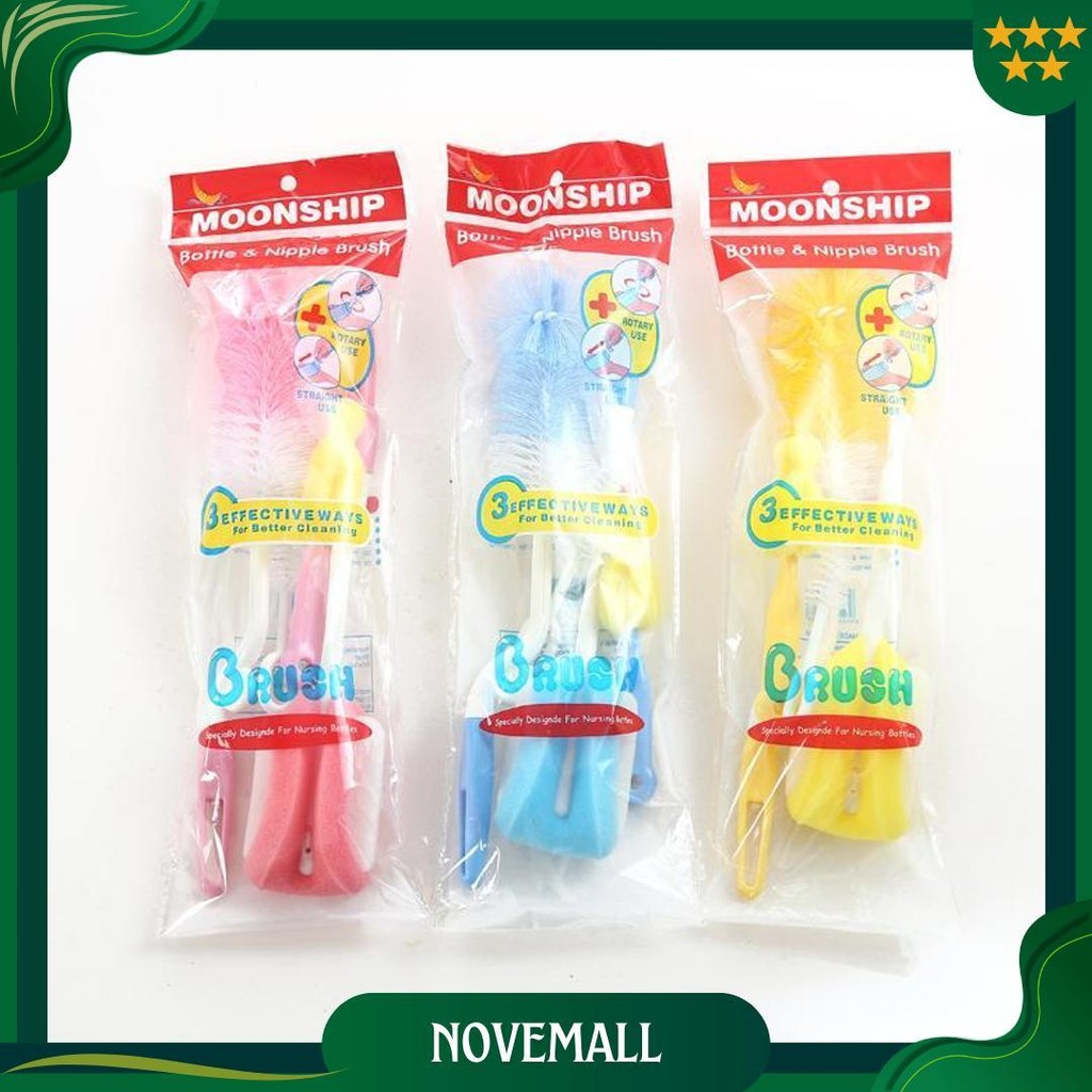 Wd Sikat Spons Pembersih Botol Susu Dot Bayi 5Pcs Set Sikat Botol Sponge 5 In 1 Cuci Dot Sikat Dot E