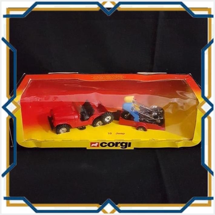 [BPI] CORGI 10 ENGLAND JEEP N MOTORCYCLE TRAILER