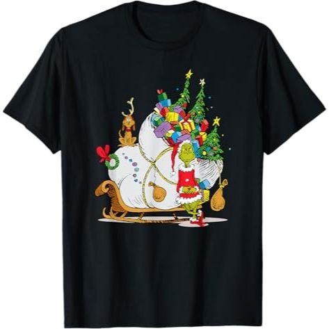 [ BIG SALE ] BAJU DEWASA Dr. Seuss Grinch Sleigh T-shirt
