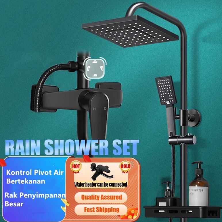 Shower Set Kamar Mandi Rain Shower/Shower Kamar Mandi Satu Set/Set Shower Air Panas Dingin