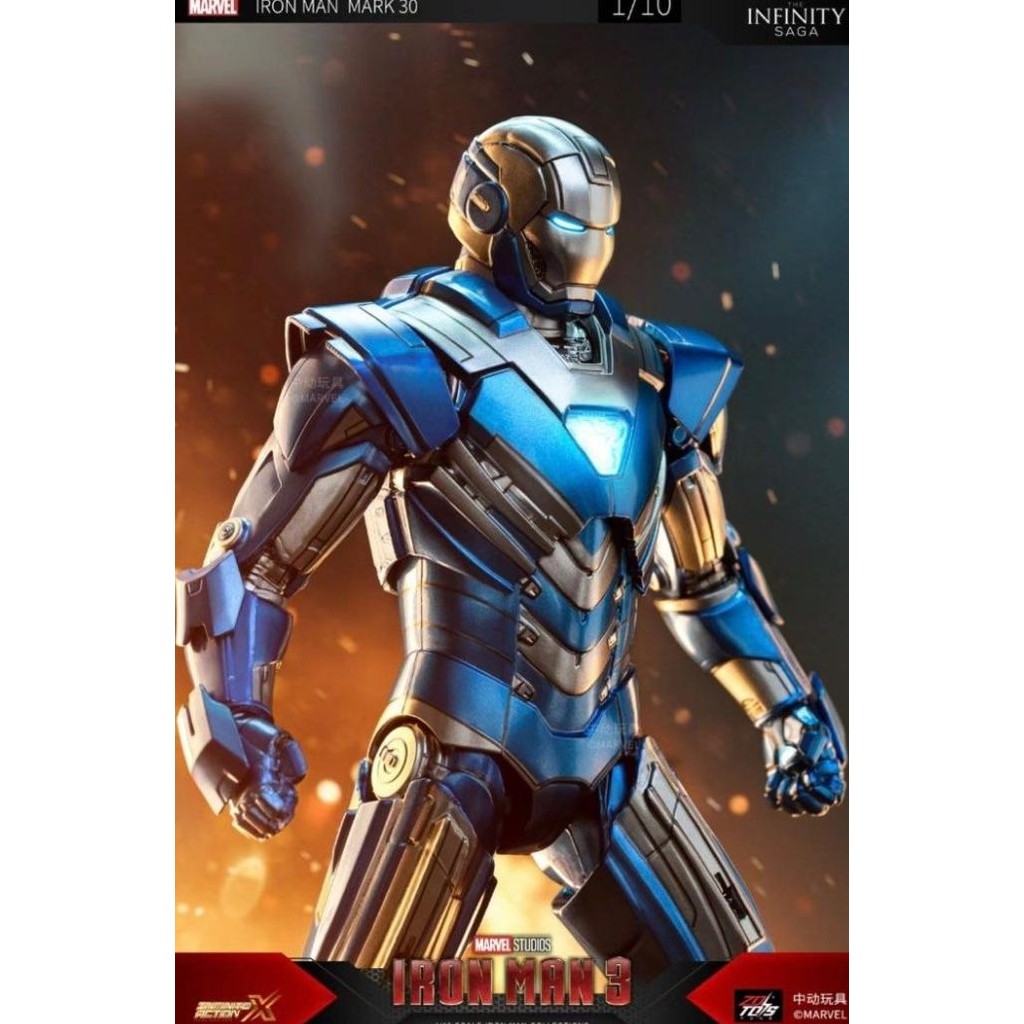 ZD TOYS AVENGERS IRONMAN MARK 30 FIGURE IRON MAN MK XXX BLUE STEEL