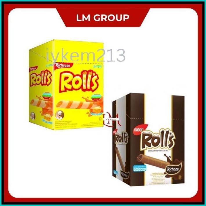 

NABATI ROLLS WAFER STIK KEJU/COKLAT 1 BOX ISI 20 PCS