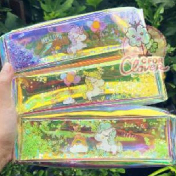 

Unicorn Hologram Pencil Case / Water Air Holo Lucu Tempat Pensil Baru