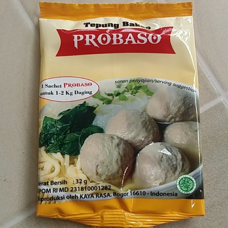 

HJ tepung premiks PROBASO adonan bakso 1 paket