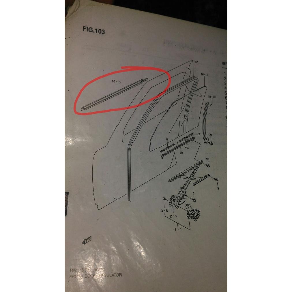 New Weatherstrip / karet plipit sx4 original SGP