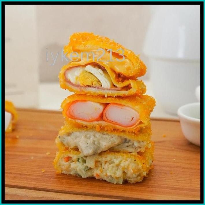 

RISOELTAN PREORDER FRIED RISOL MAYO SMOKED BEEF AYAM SUWIR MAKANAN RISOLES ISI 10 PCS