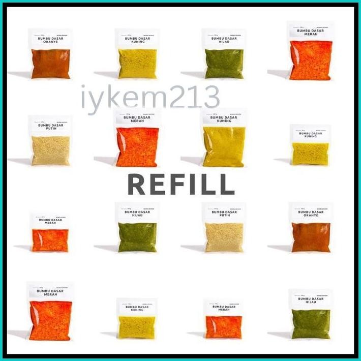 [REFILL] BUMBU DASAR MERAH / PUTIH / KUNING / HIJAU / ORANYE --- BUMBU SENDOK HALUS DAPUR INSTAN MAS