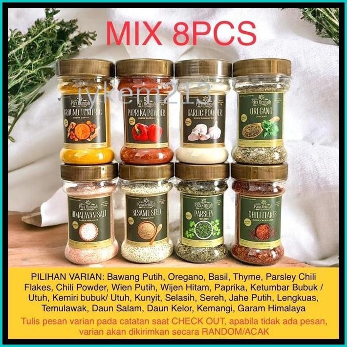 

PAKET HEMAT ISI 8 / REMPAH BUMBU DAPUR PREMIUM / PAKET HEMAT BEBAS PILIH 8PCS / REQUEST MIX BY PESAN OPTIONAL