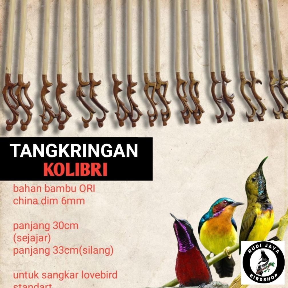 uy-23 PJ24 TANGKRINGAN UKIR BURUNG PLECI SOGON KONIN KAYU ASEM ASAM DAN BAMBU UNTUK LOMBA HARIAN PAN