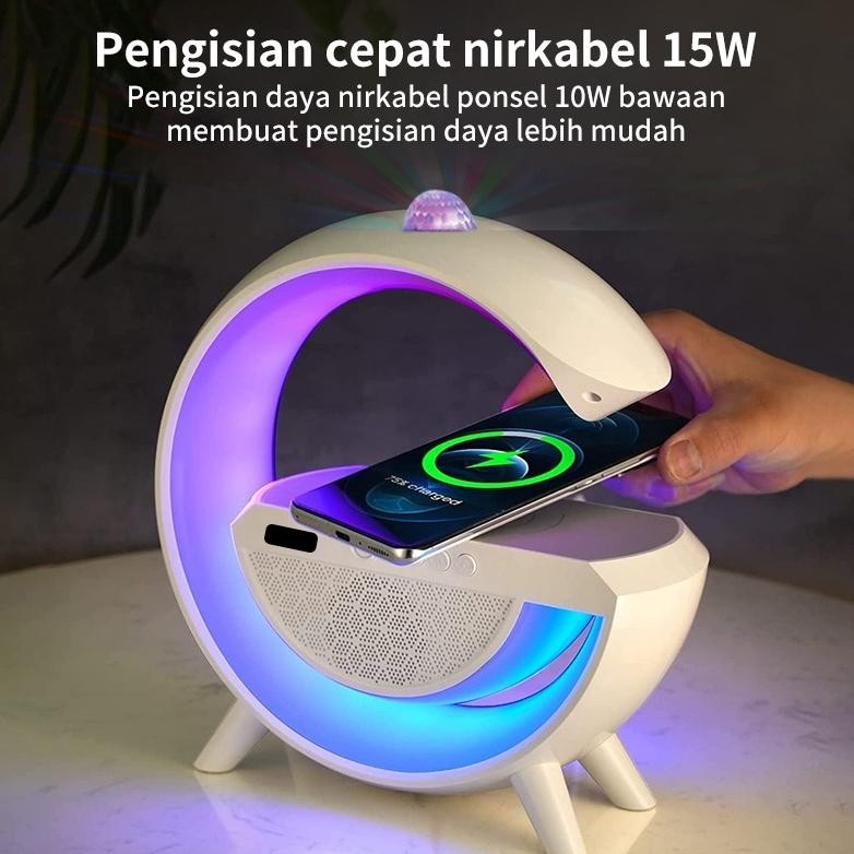 ready stock Bluetooth Smart Speaker Nirkabel Pengisian Suasana Lampu Stasiun Musik Langit Berbintang
