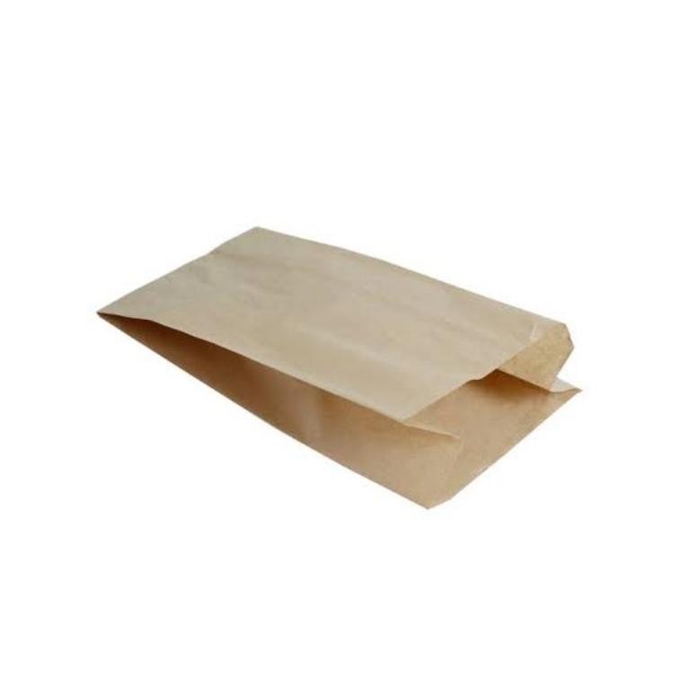 

GC27 dh-68 @100pcs Paper Bag Flat Kantong Kertas Coklat Gorengan Roti Food 32x19,5 +10 Terlaris Original