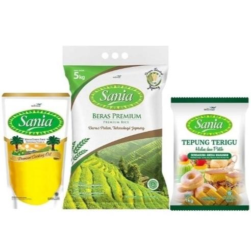 

Murah Paket Sania Minyak Goreng 1L, Tepung Terigu 1Kg, Beras Premium 5 Kg