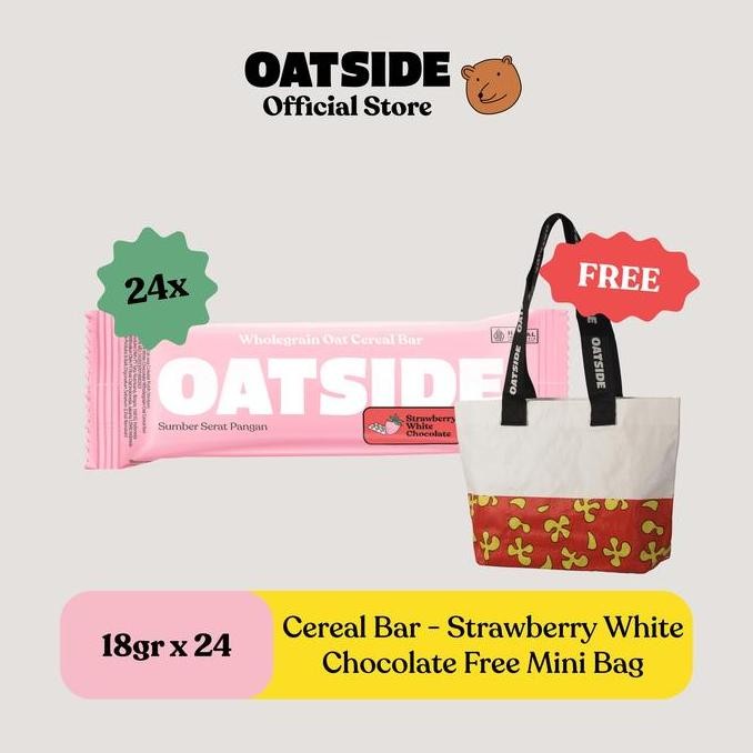 

Murah Oatside Oat Cereal Bar Strawberry White Chocolate 18Gr (24Pcs) Free Mini Bag