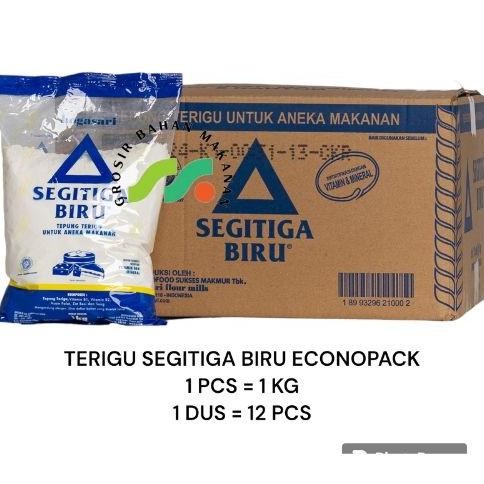

Grosir Terigu Segitiga Biru Econopack 1Kg Per Dus Isi 12Pcs