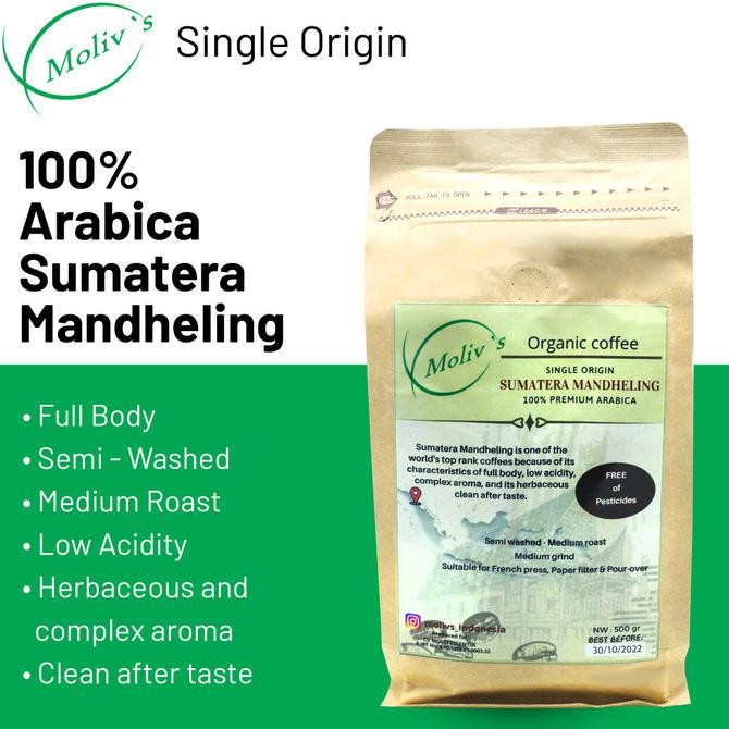 

Sale Kopi Organik Moliv'S- Sumatera Mandheling - 100% Arabica - 500Gr