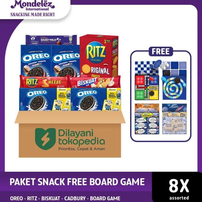 

Grosir Paket Snack Ramadan Meriah Oreo Cadbury Ritz Dan Biskuat - Free Board Game
