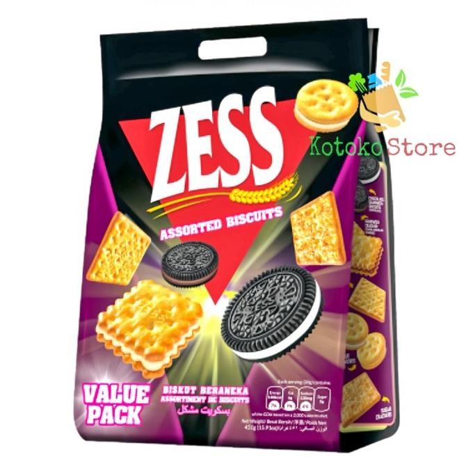 

Promo Zess Assorted Biscuit / Zess Biskuit Aneka Rasa Value Pack 451Gr