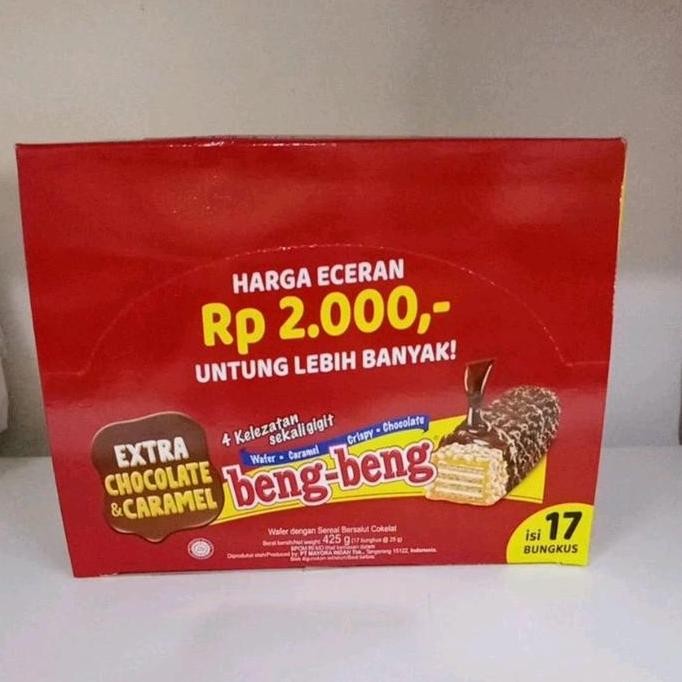 

Sale Bengbeng Extra Chocolate & Caramel 1 Dus Isi 8 Box [1 Box Isi 17Pcs] Camilan Cokelat Karamel Snack Better