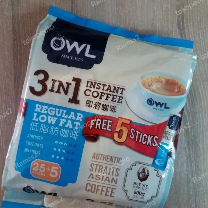 

Sale Owl 3 In 1 Instant Coffee Regular Low Fat Singapore Nescafe Papparich