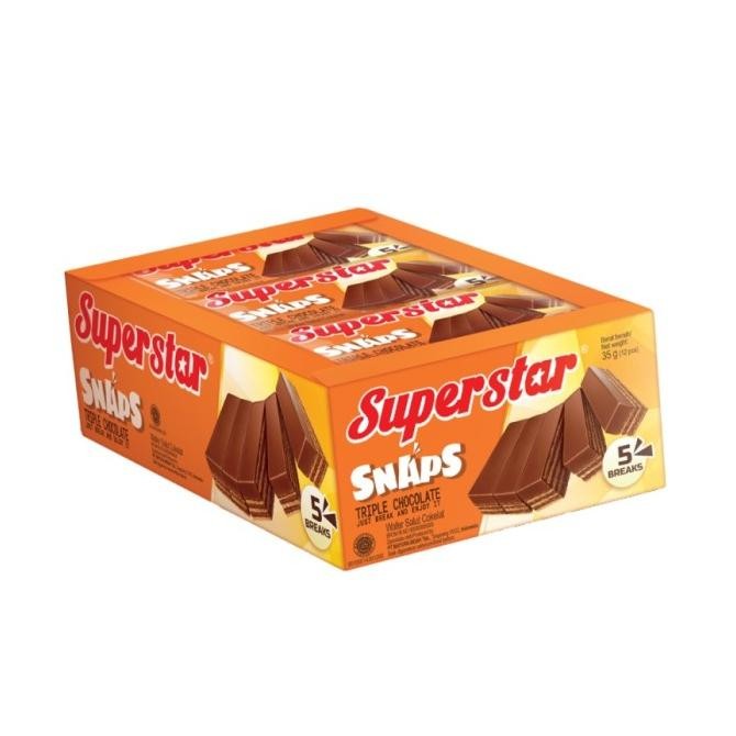 

Sale Wafer Superstar Snaps Chocolate - 28 Gr (Harga 4 Box)