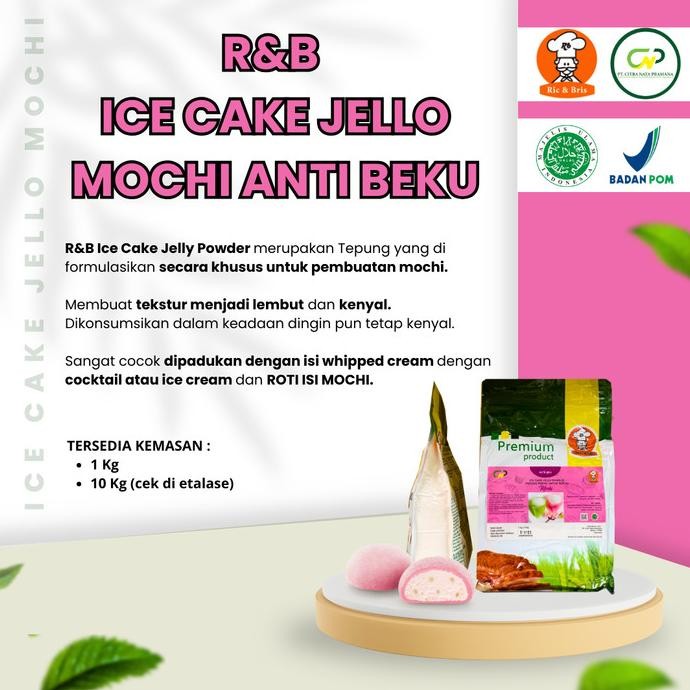

R&B Ice Cake Jello Premix Mochi Anti Keras / Tepung Silky Mochi Mix