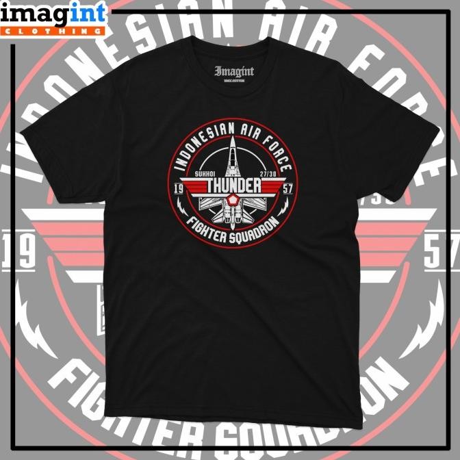 New Baju Kaos Pesawat Sukhoi 27-30 Fighter Squadron Logo