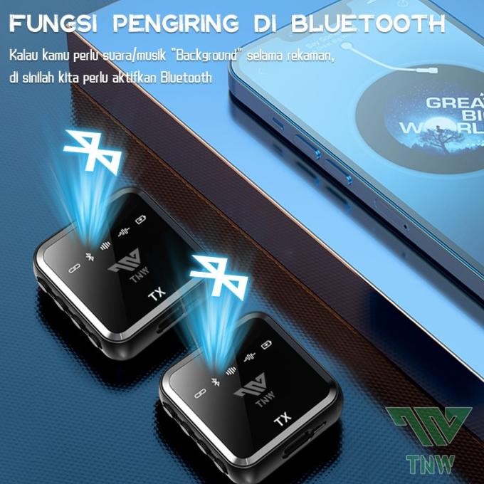 Murah Tnw-N9/N8 Wireless Microphone Mic Wireless Clip On Mikrofon Youtuber
