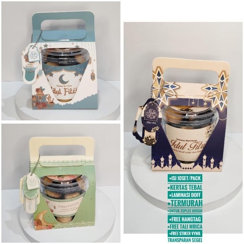 

10 set BOX HAMPERS TOPLES 600gr KUE KERING LEBARAN IDUL FITRI TERMURAH