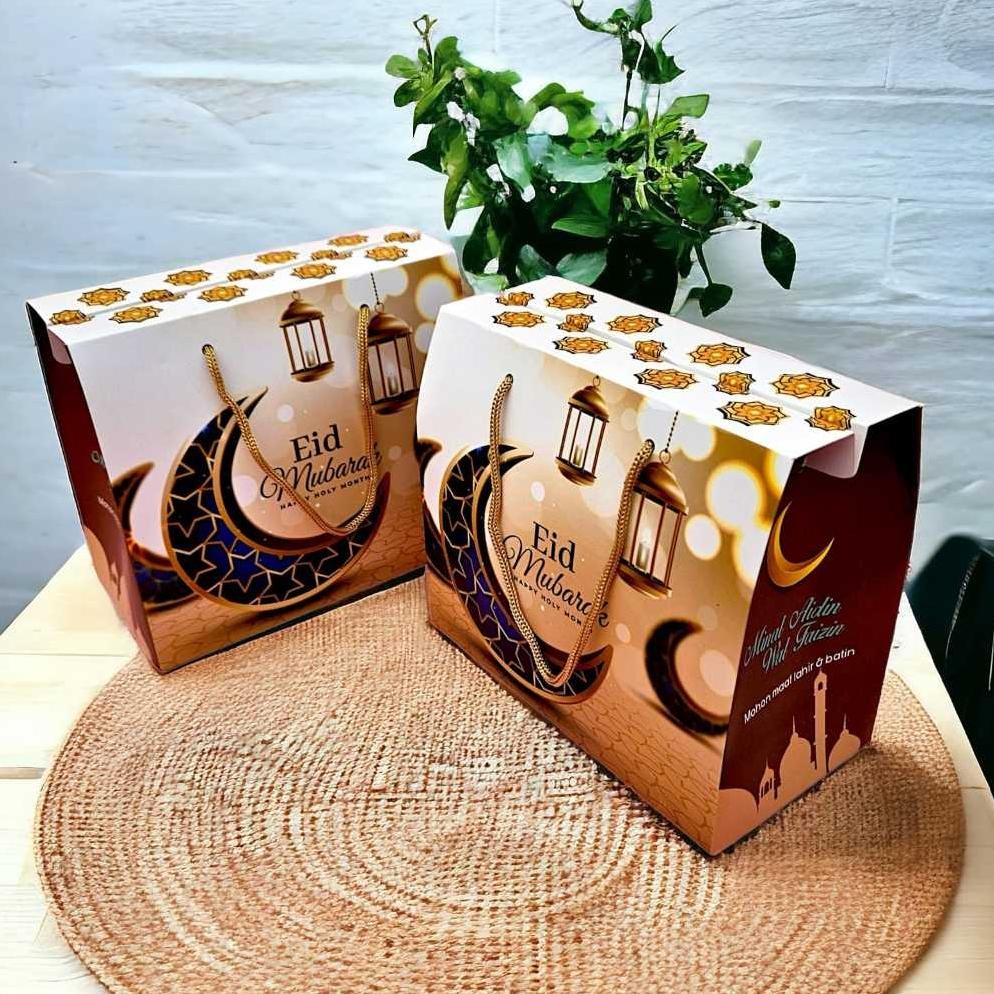 

[ ISI 10 PCS ] KOTAK HAMPERS IDUL FITRI - PAPER BAG LEBARAN - BOX HAMPERS HADIAH SOUVENIR LEBARAN