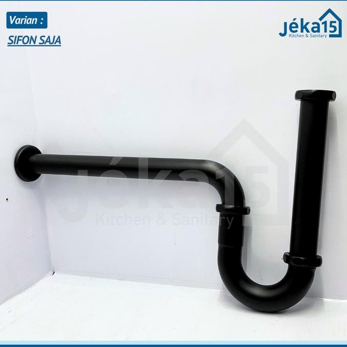 Sifon Leher Angsa Wastafel Hitam | Afur Wastafel Co