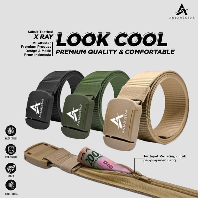 Ori - TALI PINGGANG IKAT PINGGANG TACTICAL MILITARY PRIA SABUK NYLON CANVAS