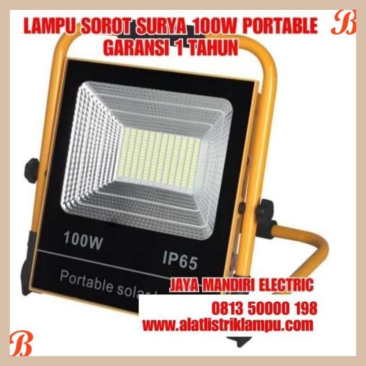 [JME] LAMPU SOROT LED SOLAR PANEL PORTABLE 100W SOROT LED SMD SOLAR 100WATT
