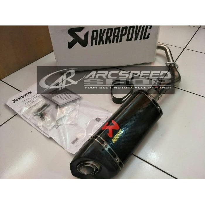 Knalpot Akrapovic Nmax 155 Fullsystem Ori Slovenia (Header Custome) Original Dan Terpercaya