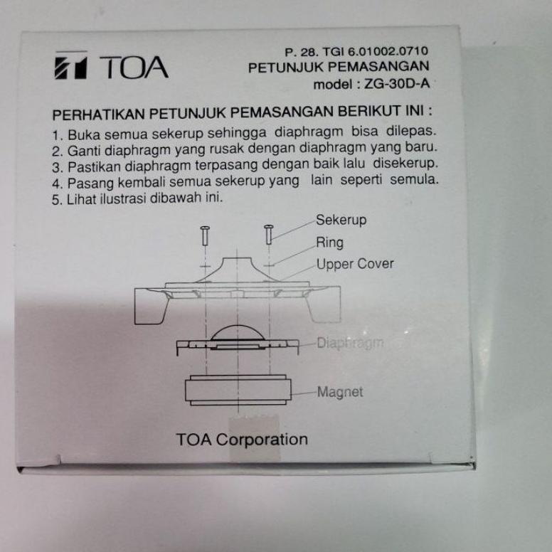 SEPUL CORONG/HORN TOA 25 WATT ZG 30 DA