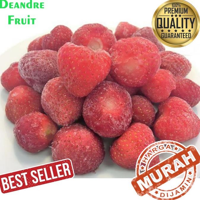 

GARANSI TERMURAH 1kg Frozen Strawberry Buah Beku Stroberi IQF nUg