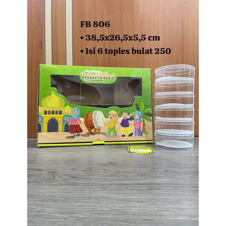 

10 pcs Kardus kue kering kuker lebaran 2020 isi 6 toples standard dos paketan parcel