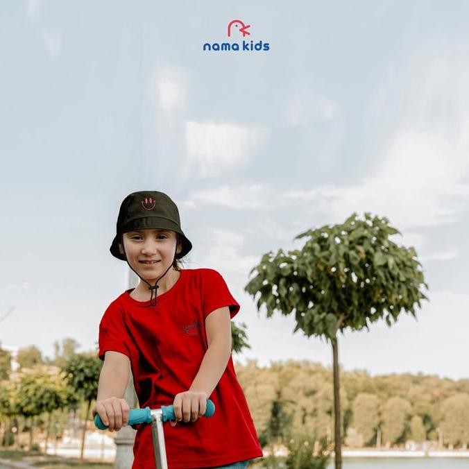 Topi Bucket Anak Korea Topi Anak Bordir Smile Topi Bucket Wanita Pria Berkualitas