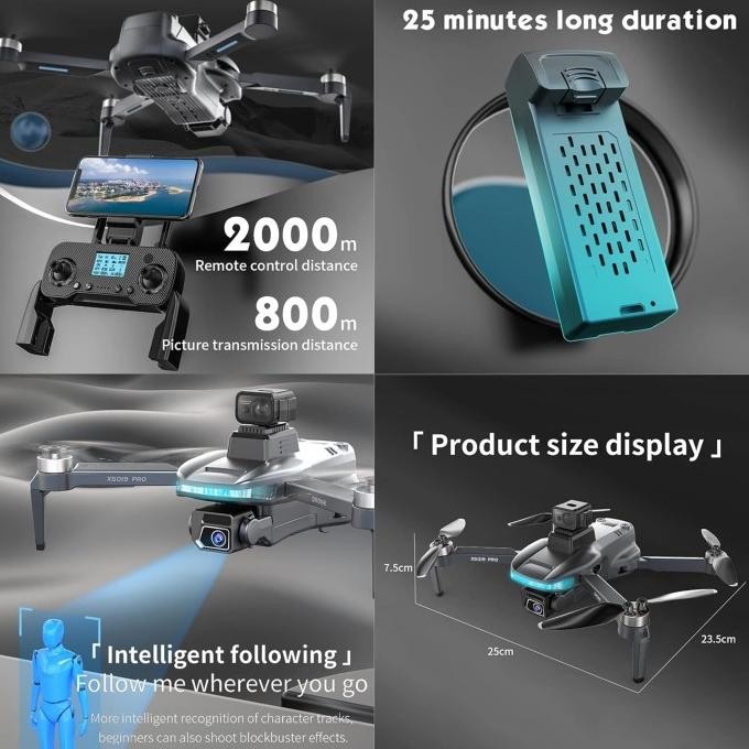 Sale Xs 019 Drone 4K Hd 2Km 25 Min Flight Time