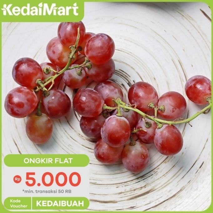 

Anggur Red Globe 250 Gram/ Buah Anggur Red Globe Segar/ Grape Fruit nUg