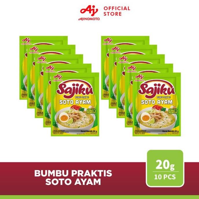 

Sajiku Bumbu Praktis Soto Ayam 20gr (10 pcs) nUg