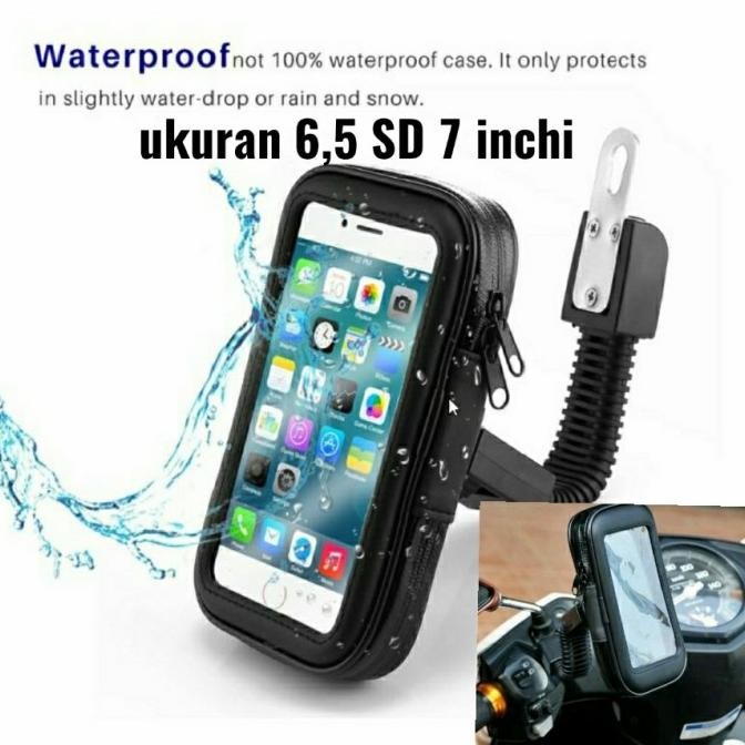 ASLI HOLDER HP WATERPROOF SPION MOTOR 6,5 SD 7 INCHI MOTOR VARIO BEAT NMAX