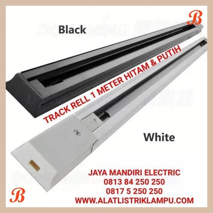 [JME] TRACK RELL REL LAMPU 1 METER HITAM PUTIH 1METER 1M 1 M