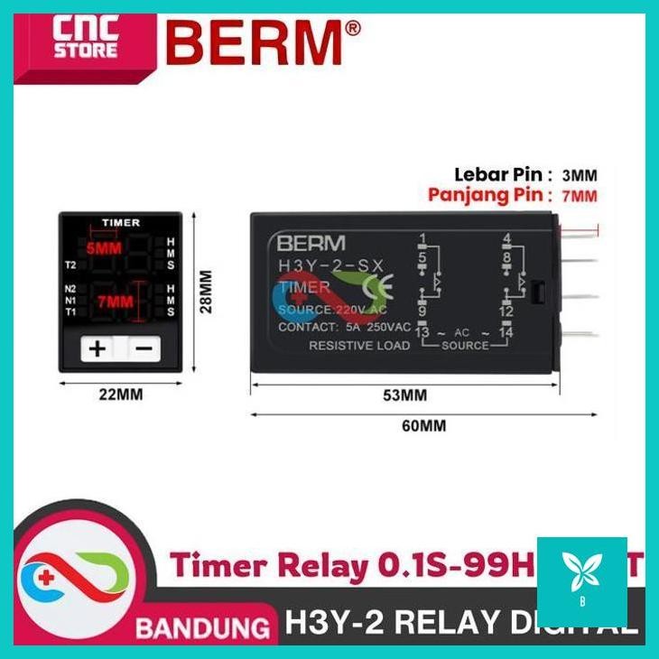 | CNS | RELAY TIMER DIGITAL/DIGITAL TIMER RELAY H3Y-2 24VDC - DIGITAL H3Y-2 RELAY DELAY DIGITAL TIME