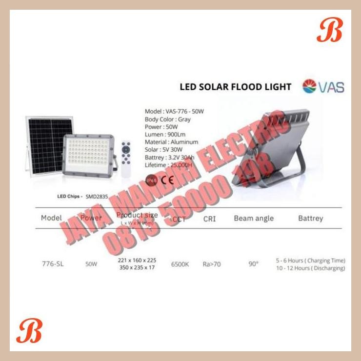 [JME] LAMPU SOROT SOLAR LED VAS-776 100WATT VAS SOLAR FLOOD LIGHT 100W WATT